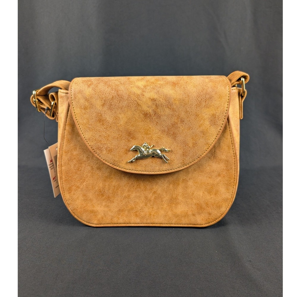 Loungefly Disney Saratoga Springs Resort Crossbody Bag Tan Distressed